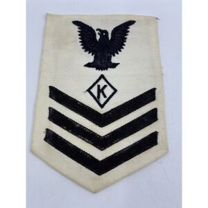 WW2 USN U.S. NAVY 1st CLASS PETTY OFFICER K Chemical RATE PATCH